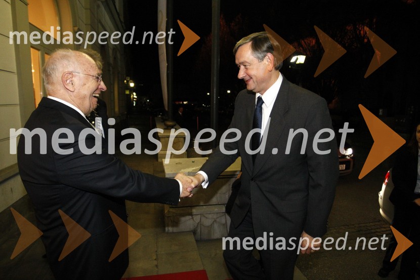 Stanko Ojnik, bodoči guverner rotary Slovenija in dr. Danilo Türk, predsednik Republike Slovenije80. obletnica rotarijstva na Slovenskem