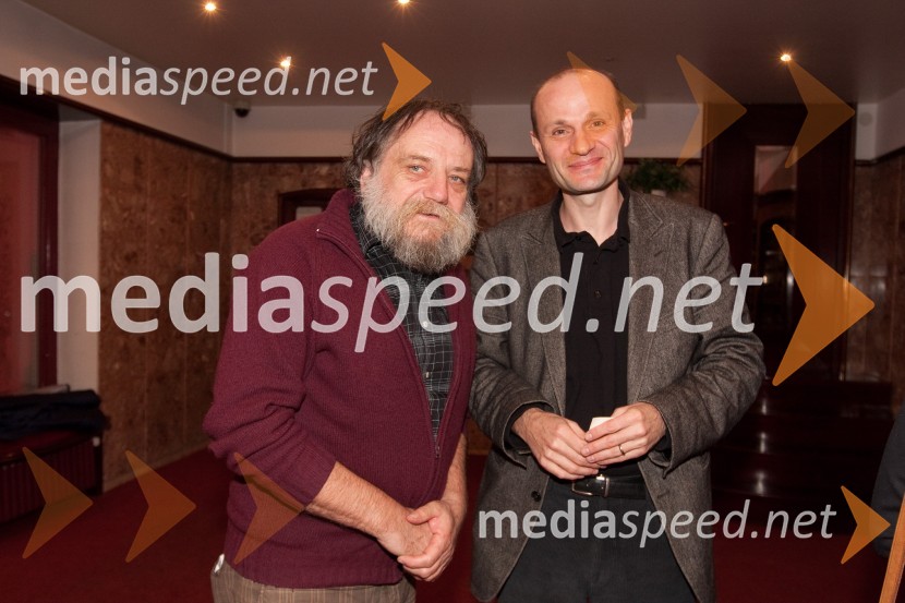 Zdravko Duša, pisatelj in Dušan Šarotar, pisateljJakob Ruda, premiera