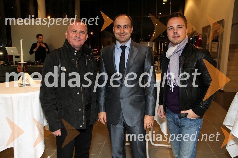 Boris Vugrinec, fotoreporter časnika Večer, Uroš Seles, direktor BMW Selmar d.o.o. in Nejc VugrinecSalon Selmar predstavil novi BMW X3