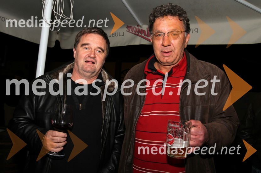 Jure Jež in Ivo Brimc1.obletnica gostilne Katrca