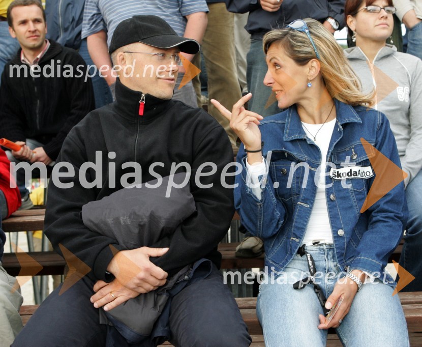 Tadej Sax, vodja programa BMW pri Avto Malgaj in Alenka Bikar, atletinjaRally Hella saturnus Škoda