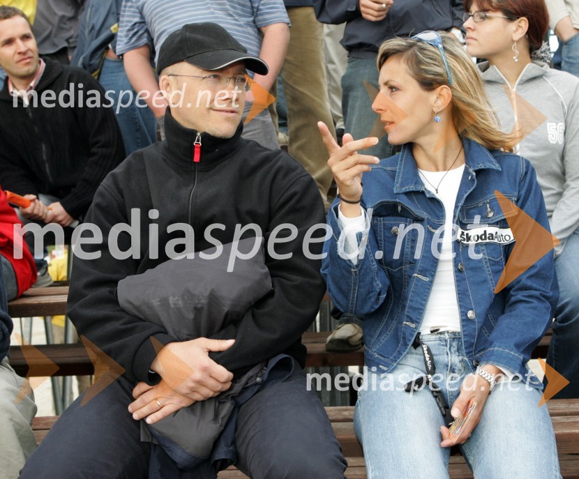 Tadej Sax, vodja programa BMW pri Avto Malgaj in Alenka Bikar, atletinjaRally Hella saturnus Škoda