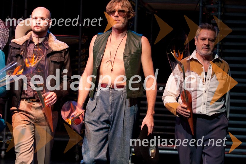 Jaka Lah, Boris Kerč in Janez Starina, igralciMačka na vroči pločevinasti strehi, premiera v MGL