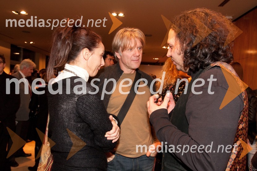 Lučka Počkaj, Brane Završan in Gašper Tič, igralciMačka na vroči pločevinasti strehi, premiera v MGL