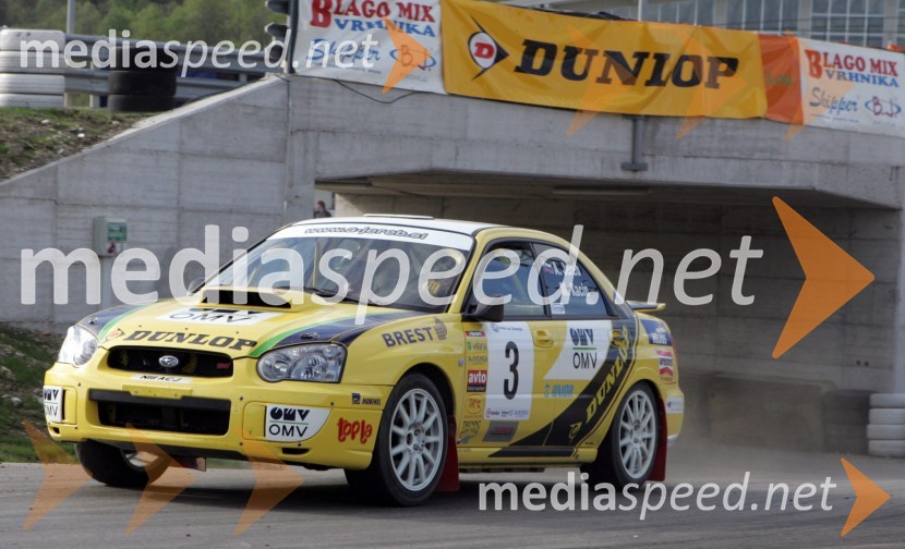 Zmagovalca Andrej Jereb in Miran KacinRally Hella saturnus Škoda