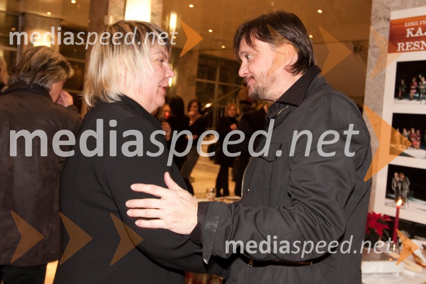 Ira Ratej, umetniška vodja in Branko Šturbej, igralecSovražnik ljudstva, premiera v SNG Nova Gorica