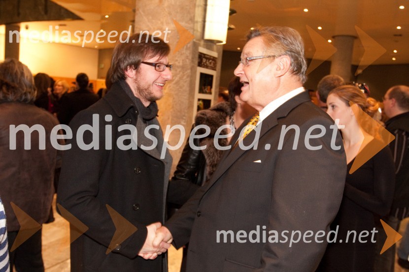 Andrej Jus, režiser in Dušan Mlakar, režiserSovražnik ljudstva, premiera v SNG Nova Gorica