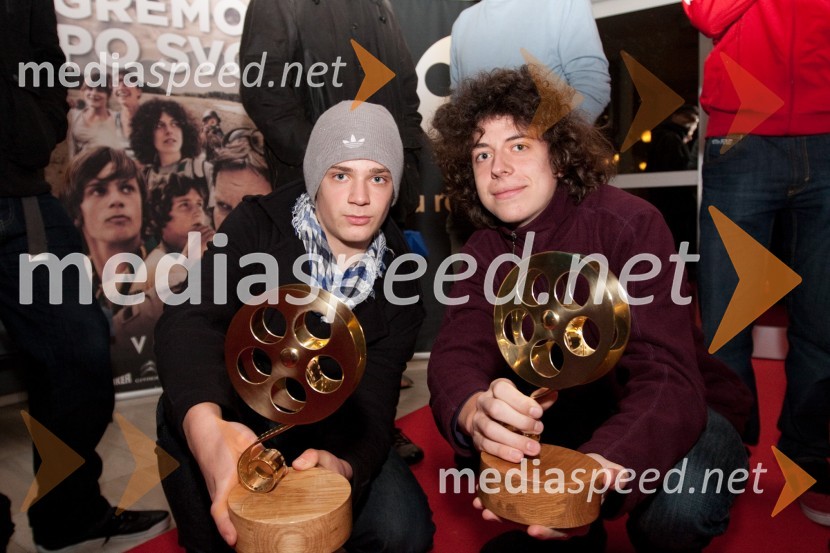 Tadej Koren Šmid in Jure KreftPodelitev Zlate role ustvarjalcem filma Gremo mi po svoje