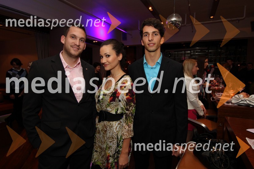 Mitja Grušovnik, Ana Tenyi in Nac Florjančič, tekmovalec v jet skijuDobrodelna dražba Rotaract cluba Maribor