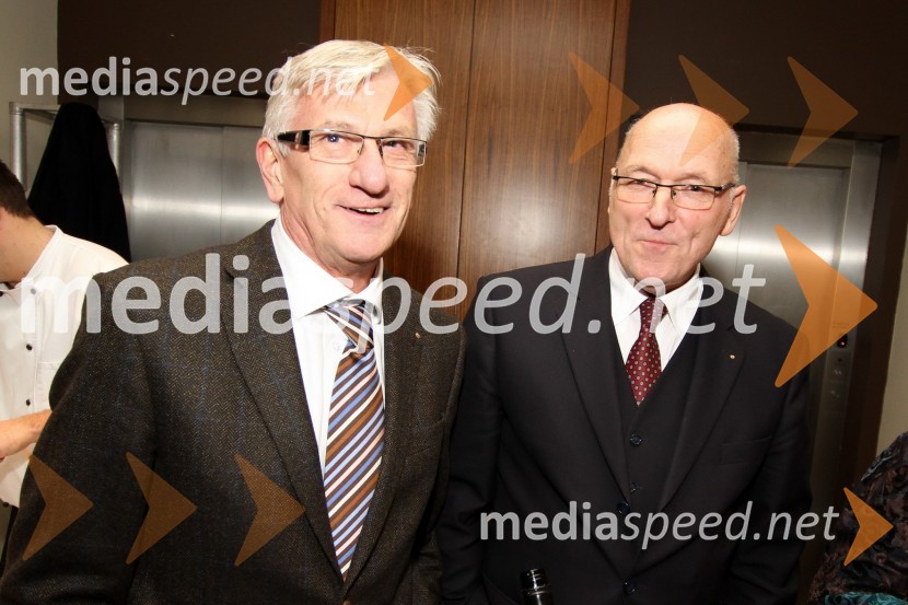 Alojz Kolenc, zdravnik in Vlado Podhostnik, Rotary Club MariborDobrodelna dražba Rotaract cluba Maribor