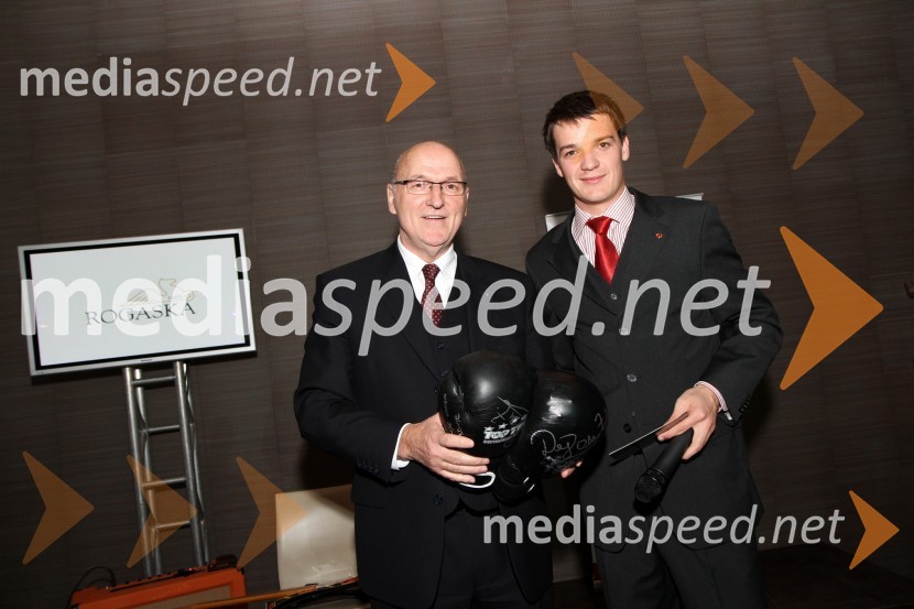 Vlado Podhostnik, Rotary Club Maribor in Mitja Šeško, predsednik Rotaract club MariborDobrodelna dražba Rotaract cluba Maribor