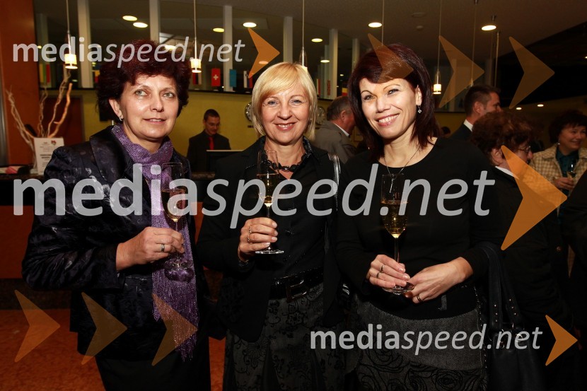 Marija Šauperl, direktorica Centra za socialno delo Gornja Radgona, Breda Kurbus, soproga Branka Kurbusa in ...Dobrodelni Miklavžev koncert Big benda Glasbene šole Gornja Radgona z Otom Pestnerjem