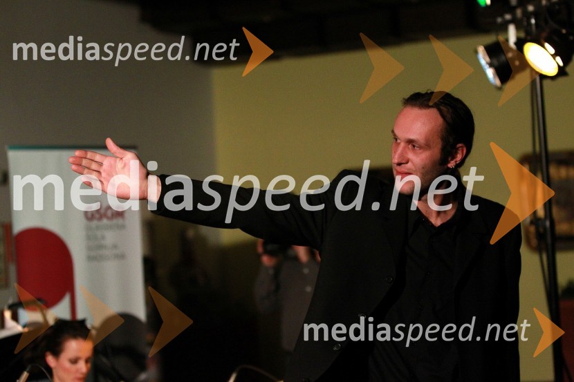 Jernej Senegačnik, dirigent in trobentačDobrodelni Miklavžev koncert Big benda Glasbene šole Gornja Radgona z Otom Pestnerjem