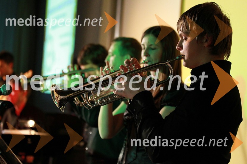 Sekcija saksofonistov Big BendaDobrodelni Miklavžev koncert Big benda Glasbene šole Gornja Radgona z Otom Pestnerjem