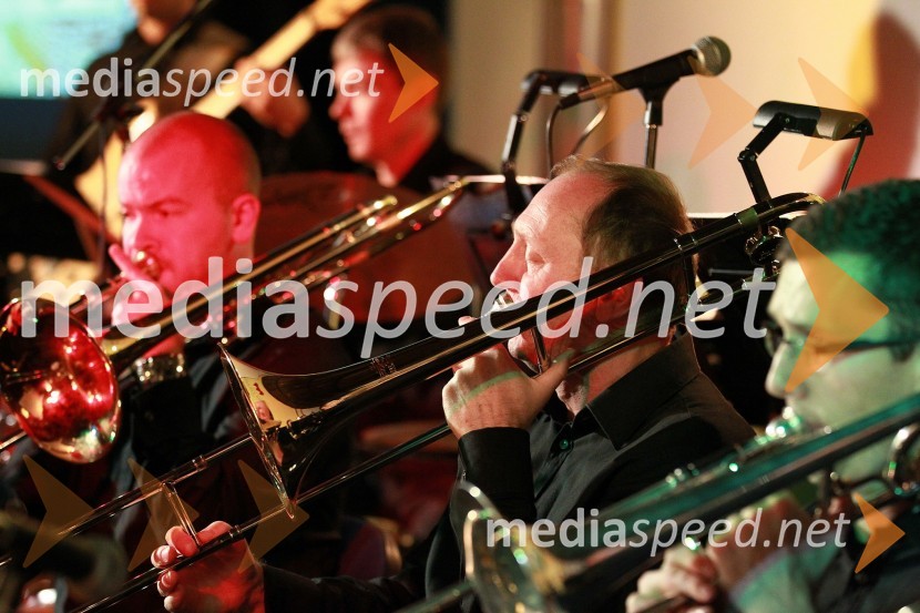 Sekcija pozavnistov Big BandaDobrodelni Miklavžev koncert Big benda Glasbene šole Gornja Radgona z Otom Pestnerjem