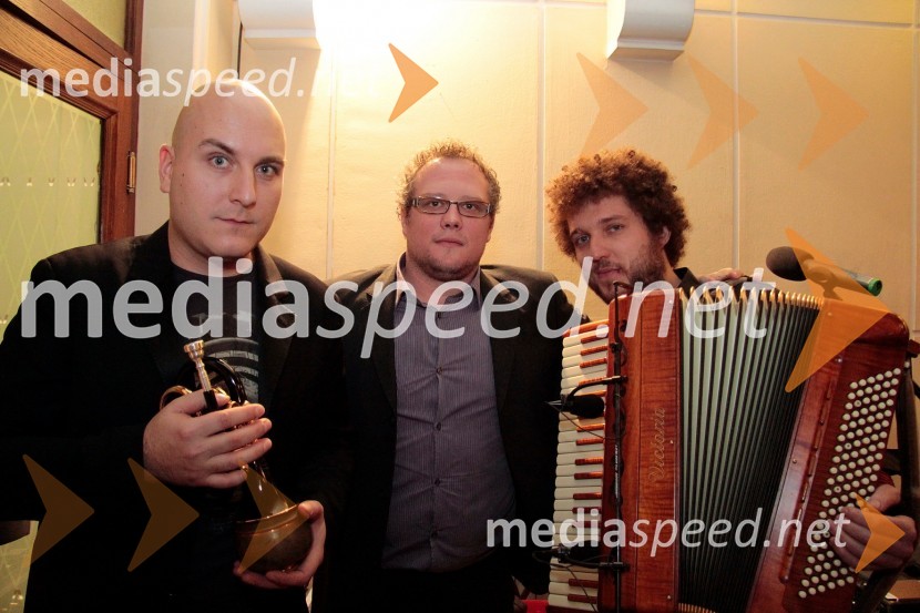 Boštjan Gombač, glasbenik, Anže Čater, inspicient v SLG Celje,
Janez Dovč, glasbenik
60 let Slovenskega ljudskega gledališča Celje