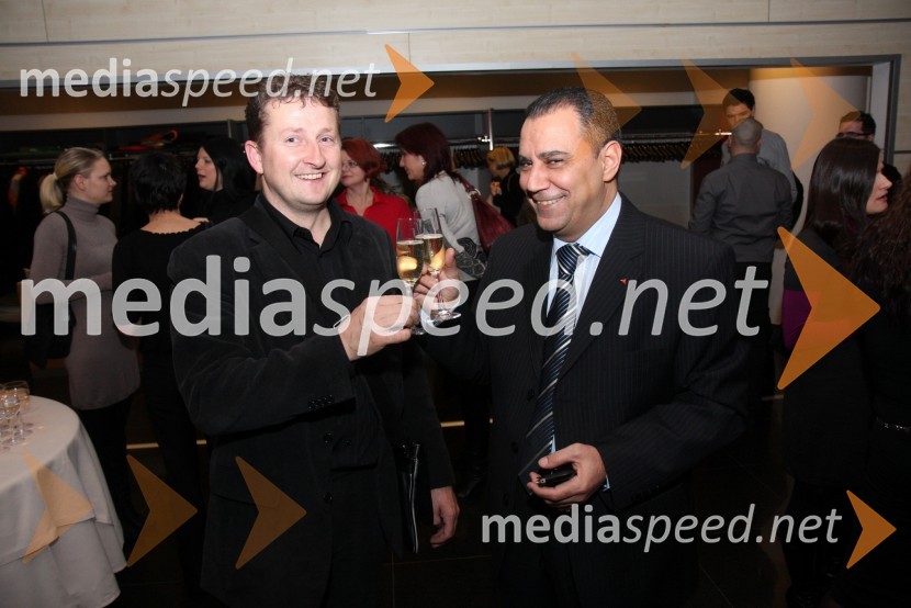 Danilo Steyer, vinogradništvo Steyer in Medhat Youssef, generalni direktor Austria Trend hotelSvečana prednovoletna zabava Agencije Ekskluzivno ter predstavitev koledarja Ledenovroče 2011