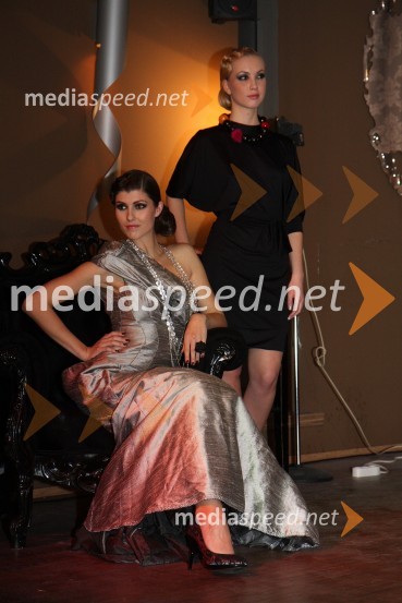 Pia Sara Odlag in Tamara Jančič, manekenkiModna revija Strast Art