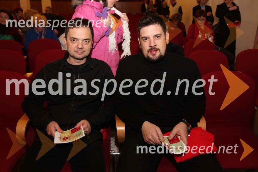 Sandi Križanič, glasbeni urednik na Radiu City in Tine Križanič, član ekipe Reporter MilanZdruženje Koraki za korakce, dobrodelni božični koncert