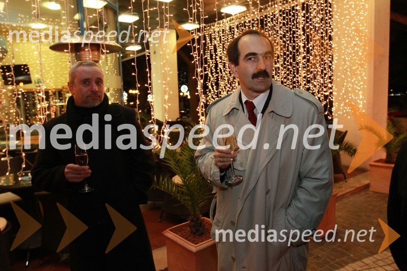 Igor Pucihar, Avto Foto Market in Marjan Potrata, direktor Radia Kranj 	Peugeot Slovenija, prednovoletni sprejem za novinarje