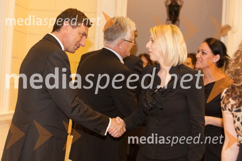 	Borut Pahor, predsednik vlade Republike Slovenije in ...Sprejem treh predsednikov za novinarje in urednike