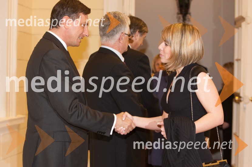 	Borut Pahor, predsednik vlade Republike Slovenije in ...Sprejem treh predsednikov za novinarje in urednike