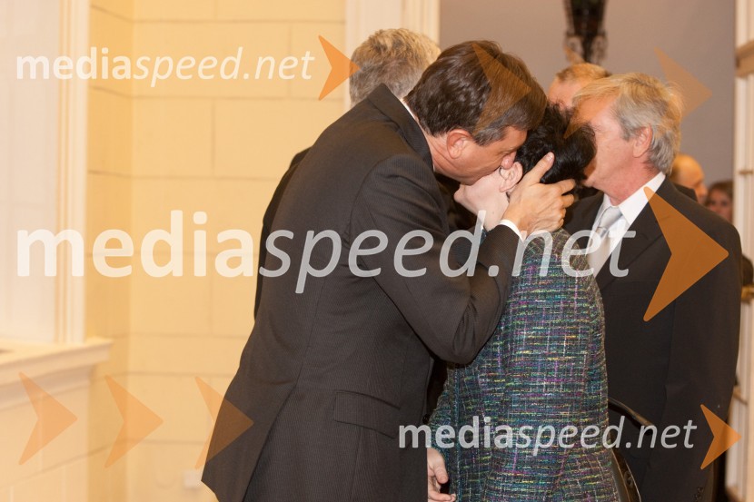 	Borut Pahor, predsednik vlade Republike Slovenije in ...Sprejem treh predsednikov za novinarje in urednike
