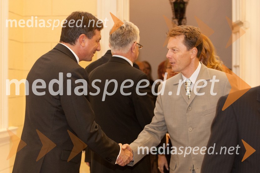 	Borut Pahor, predsednik vlade Republike Slovenije in ...Sprejem treh predsednikov za novinarje in urednike