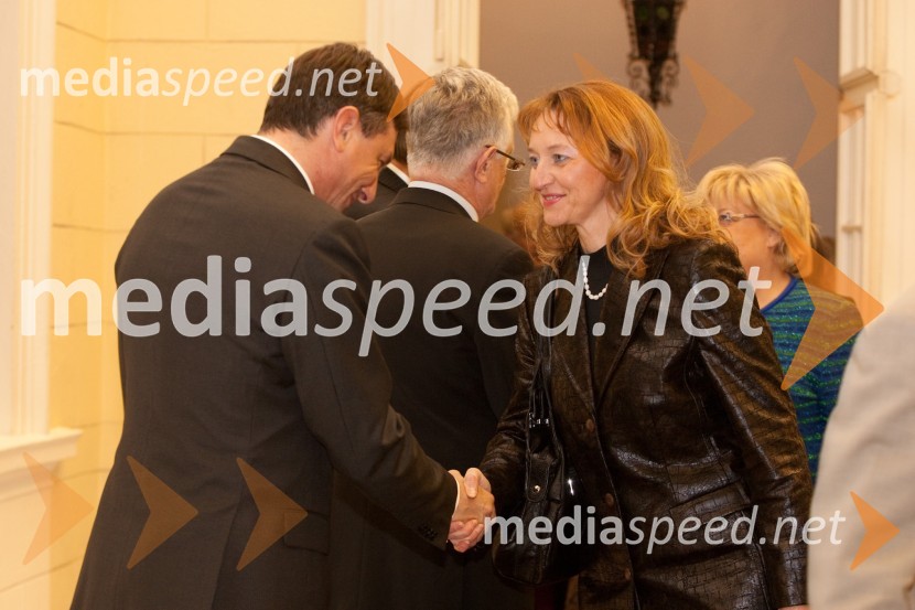 	Borut Pahor, predsednik vlade Republike Slovenije in ...Sprejem treh predsednikov za novinarje in urednike
