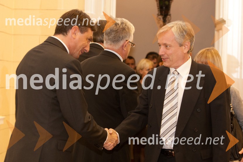 	Borut Pahor, predsednik vlade Republike Slovenije in ...Sprejem treh predsednikov za novinarje in urednike