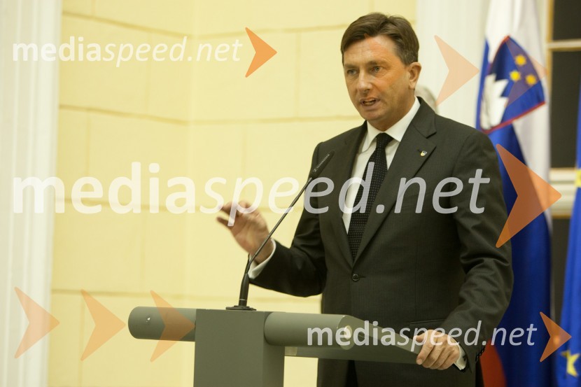 Borut Pahor, predsednik vlade Republike SlovenijeSprejem treh predsednikov za novinarje in urednike