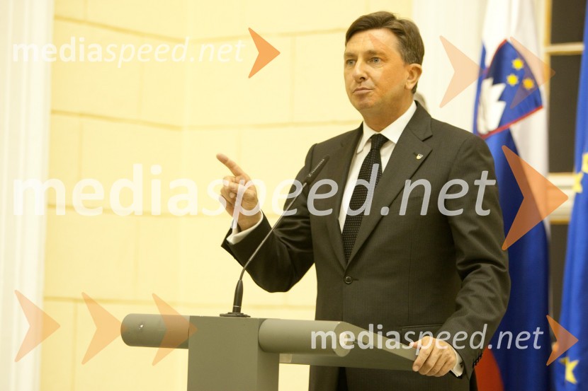 Borut Pahor, predsednik vlade Republike SlovenijeSprejem treh predsednikov za novinarje in urednike
