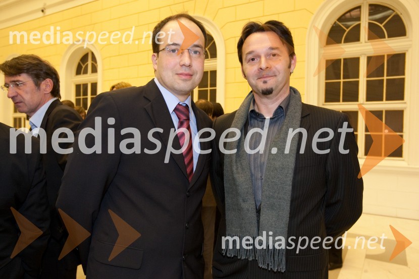 Leo Oblak, predsednik uprave Infonet Media in ...Sprejem treh predsednikov za novinarje in urednike
