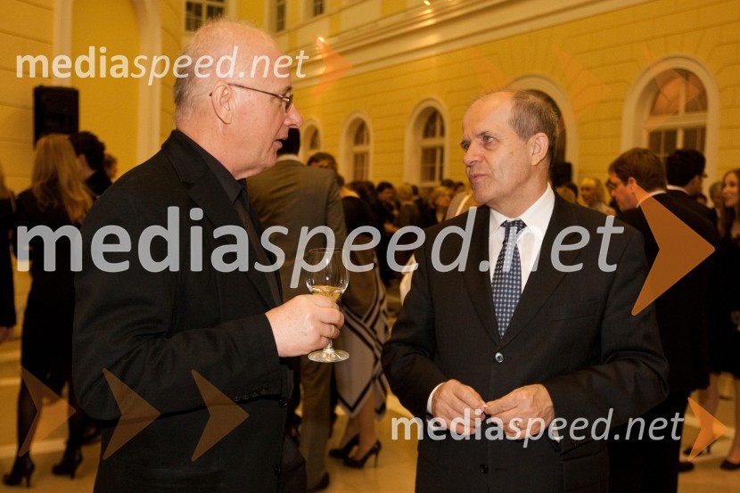 ... in Ivan Svetlik, minister za delo, družino in socialne zadeveSprejem treh predsednikov za novinarje in urednike