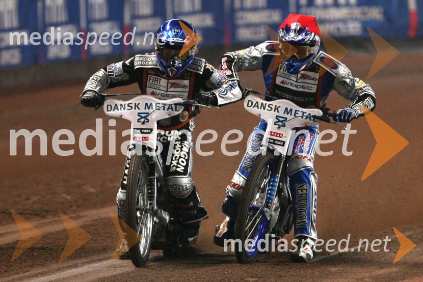 Lee Richardson (VBR) in Matej Žagar (Slovenija)SPEEDWAY GRAND PRIX, VN Danske 2006, dirka