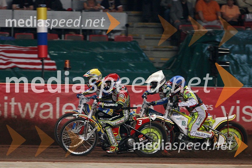 Andreas Jonsson (Švedska), Antonio Lindbaeck (Švedska),  Charlie Gjedde (Danska) in Leigh Adams (Avstralija)SPEEDWAY GRAND PRIX, VN Danske 2006, dirka
