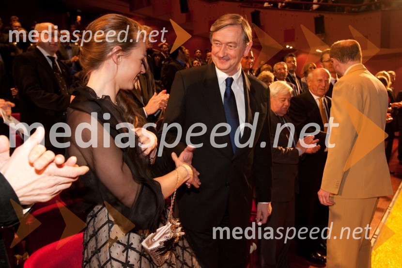 Tina Maze, smučarka in športnica leta 2010 ter dr. Danilo Türk, predsednik Republike SlovenijeŠportnika leta 2010 sta Tina Maze in Dejan Zavec