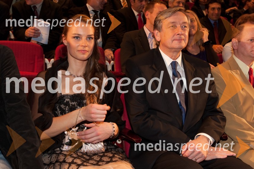 Tina Maze, smučarka in športnica leta 2010 ter dr. Danilo Türk, predsednik Republike SlovenijeŠportnika leta 2010 sta Tina Maze in Dejan Zavec