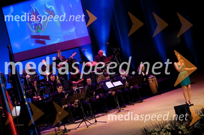 Big band Dobropoljski orkester mladih in pevka Nina StrnadŠportnika leta 2010 sta Tina Maze in Dejan Zavec