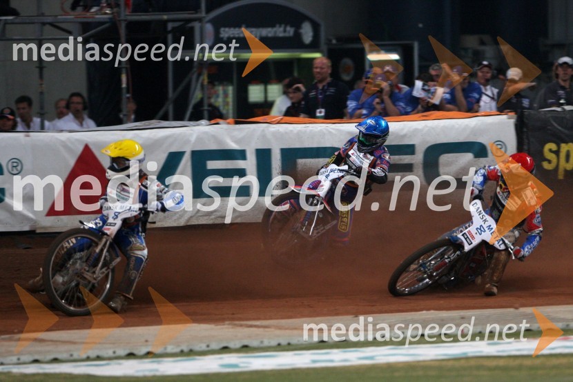 Hans Andersen (Danska), Scott Nicholls (VBR) in Jaroslaw Hampel (Poljska)SPEEDWAY GRAND PRIX, VN Danske 2006, dirka