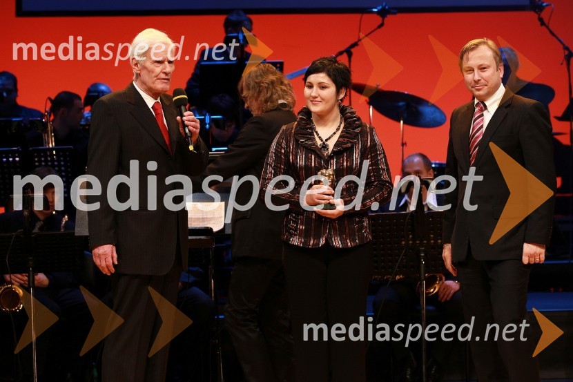 Saša Rudolf, novinar, Lucija Polavder, slovenska judoistka in Peter Kukovica, predsednik Atletske zveze SlovenijeŠportnika leta 2010 sta Tina Maze in Dejan Zavec