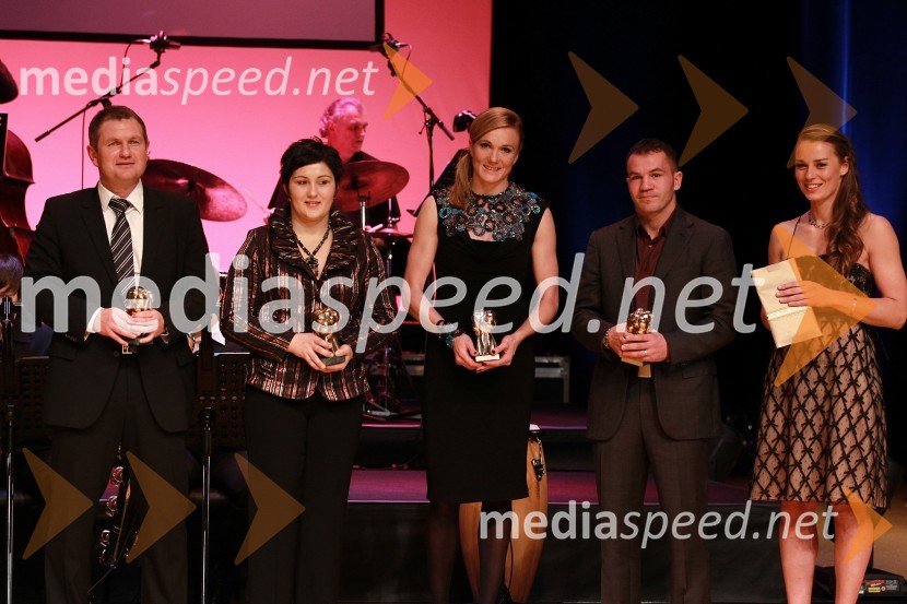 Matjaž Kek, selektor slovenske nogometne reprezentance, Lucija Polavder, slovenska judoistka, Petra Majdič, smučarska tekačica, Dejan Zavec, boksar in športnik leta 2010 ter Tina Maze, smučarka in športnica leta 2010Športnika leta 2010 sta Tina Maze in Dejan Zavec