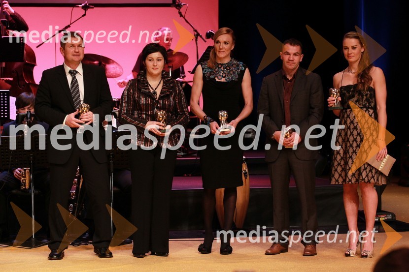 Matjaž Kek, selektor slovenske nogometne reprezentance, Lucija Polavder, slovenska judoistka, Petra Majdič, smučarska tekačica, Dejan Zavec, boksar in športnik leta 2010 ter Tina Maze, smučarka in športnica leta 2010Športnika leta 2010 sta Tina Maze in Dejan Zavec