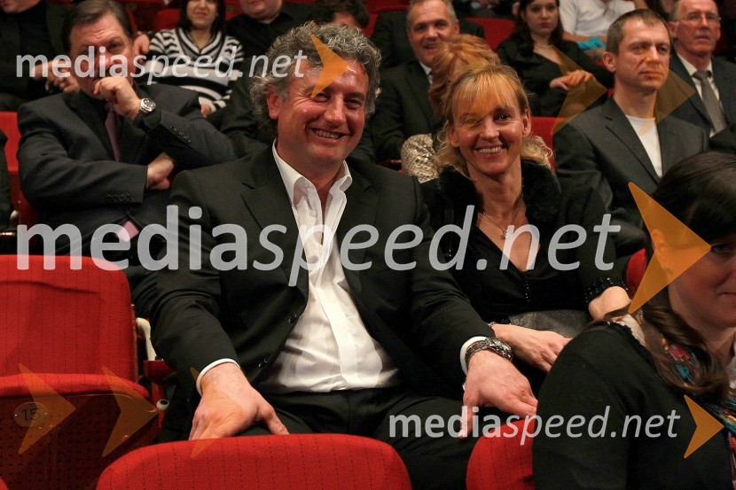 Brigita Bukovec, nekdanja atletinja in njen življenjski sopotnik Željko PavlicaŠportnika leta 2010 sta Tina Maze in Dejan Zavec