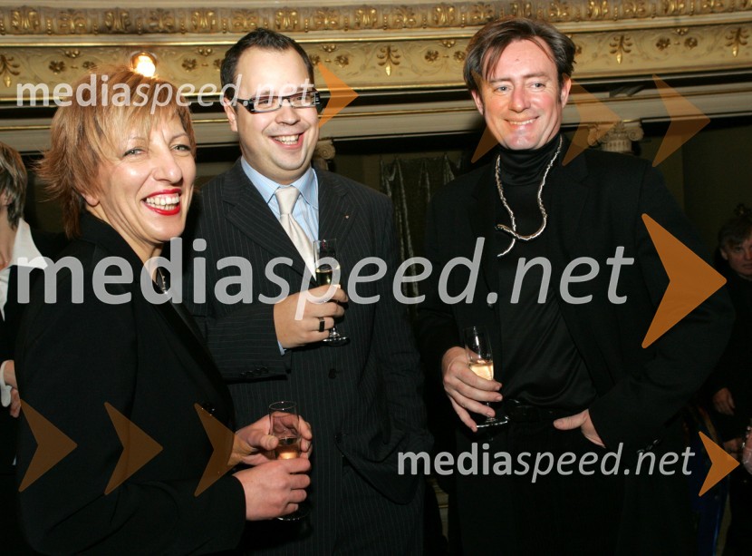 Viktorija Potočnik, nekdanja ljubljanska županja, Mark Žitnik, novinar in voditelj na TV Paprika in Vladimir Rukavina Gogo, direktor Narodnega doma MariborLjudje RAZNO