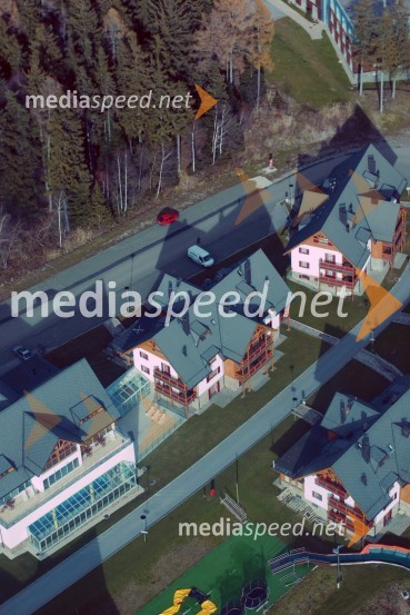 Hotelski kompleks Bolfenk na PohorjuSlovenija iz zraka