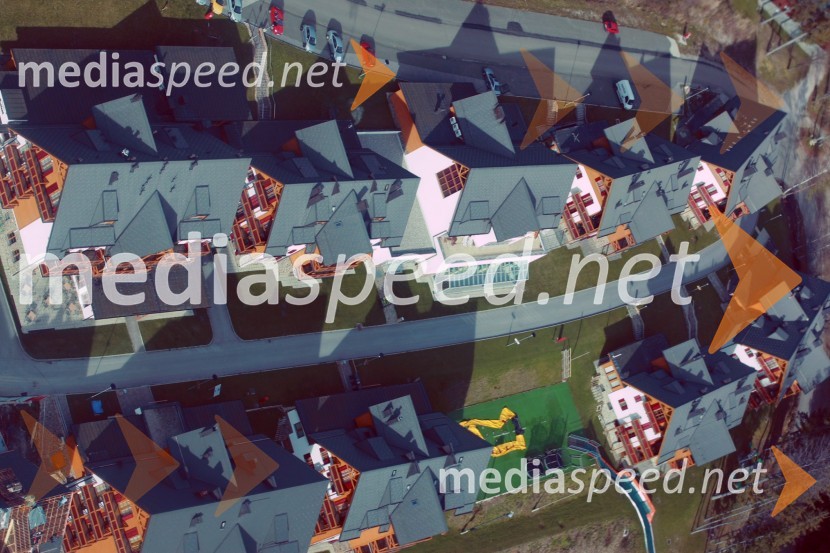 Hotelski kompleks Bolfenk na PohorjuSlovenija iz zraka