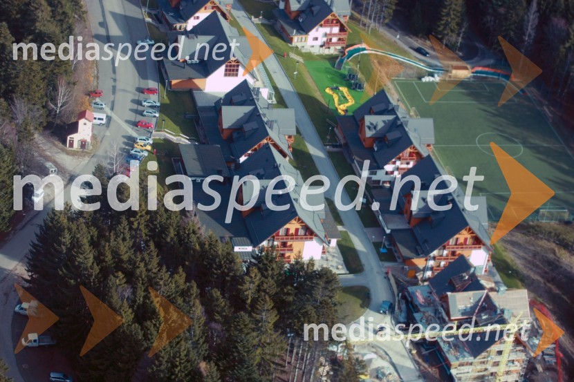 Hotelski kompleks Bolfenk na PohorjuSlovenija iz zraka