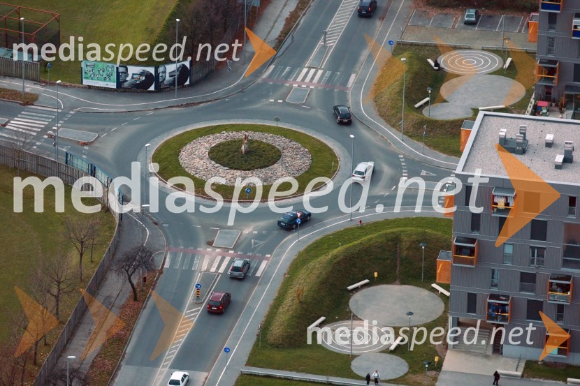 	Krožišče na PoljanahSlovenija iz zraka