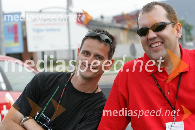 Sebastjan Zorenč, novinar Večera in Dušan Lukič, urednik revije Avto Magazin4. Rally Škoda Maribor 2006
